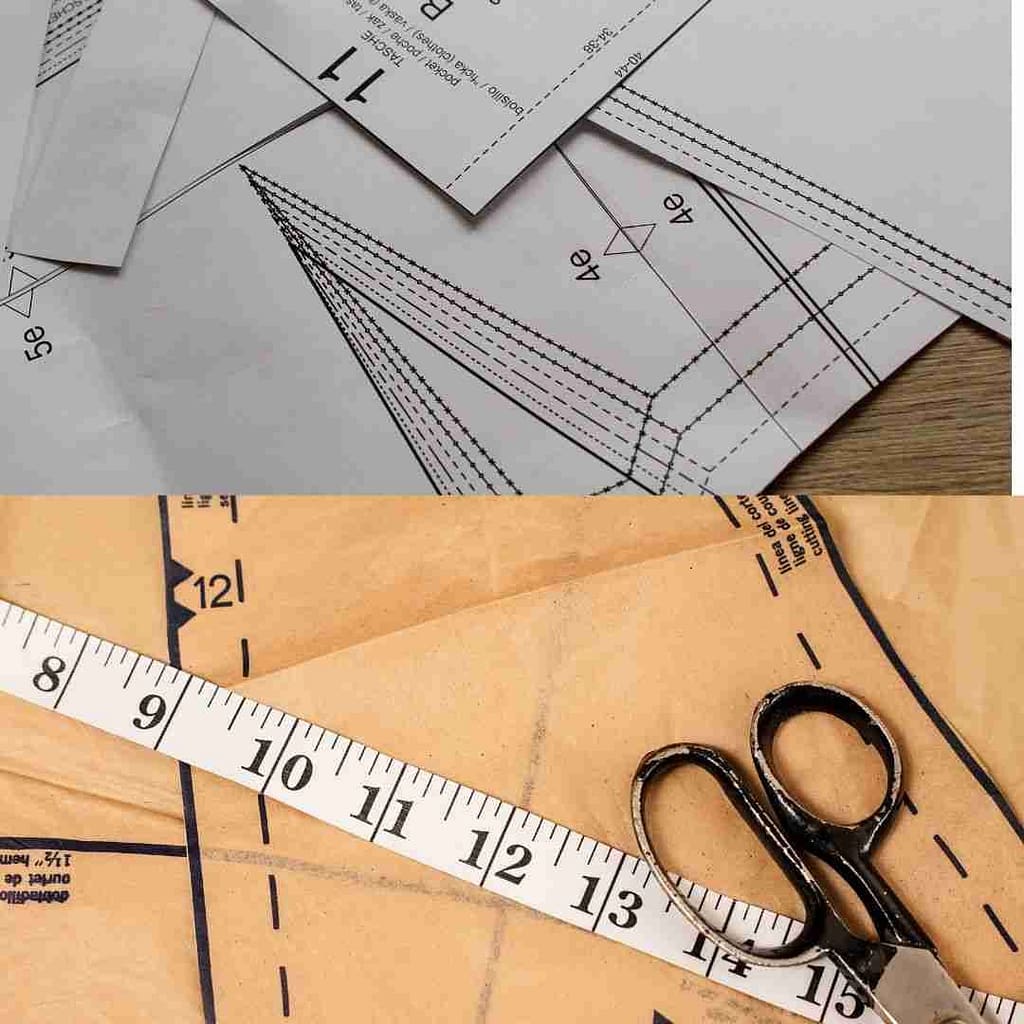 printed patterns for pattern drafting